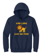 Youth Hooded Sweatshirt Kind Lions Design