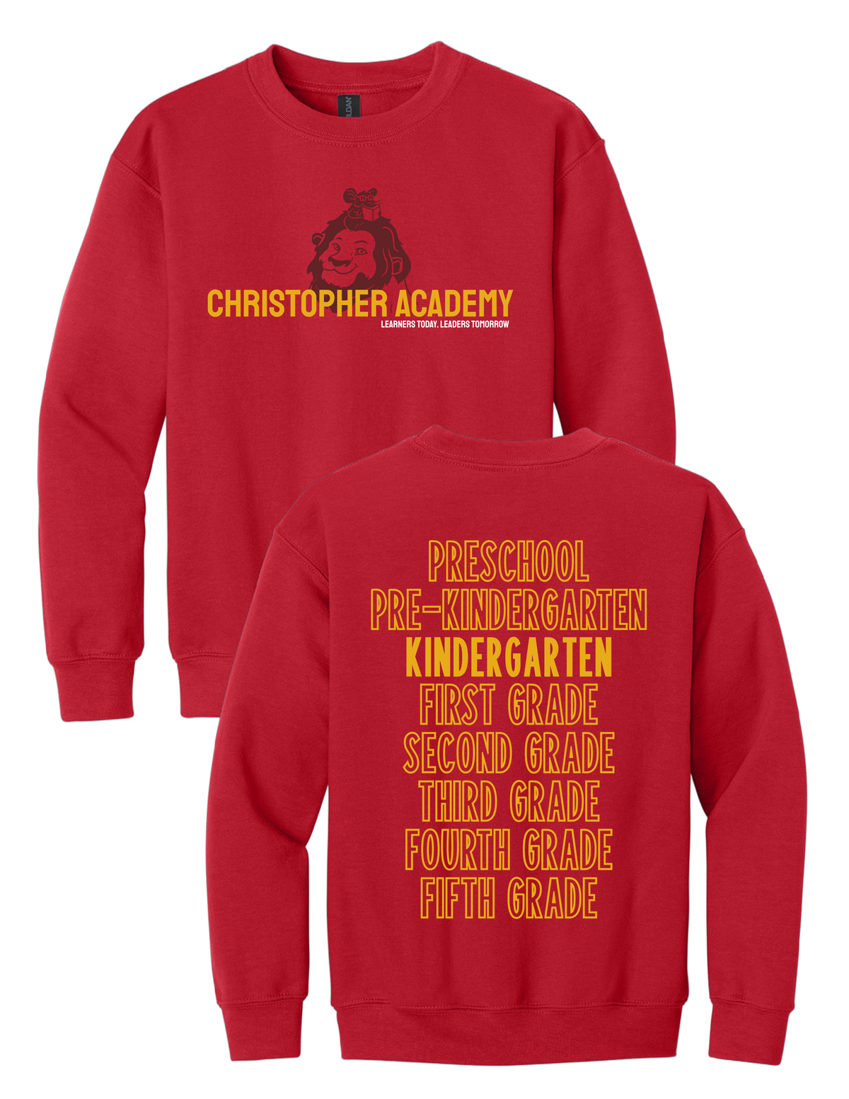 Youth Crewneck Sweatshirt Grade Level Design