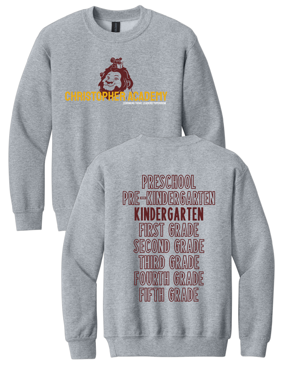 Youth Crewneck Sweatshirt Grade Level Design