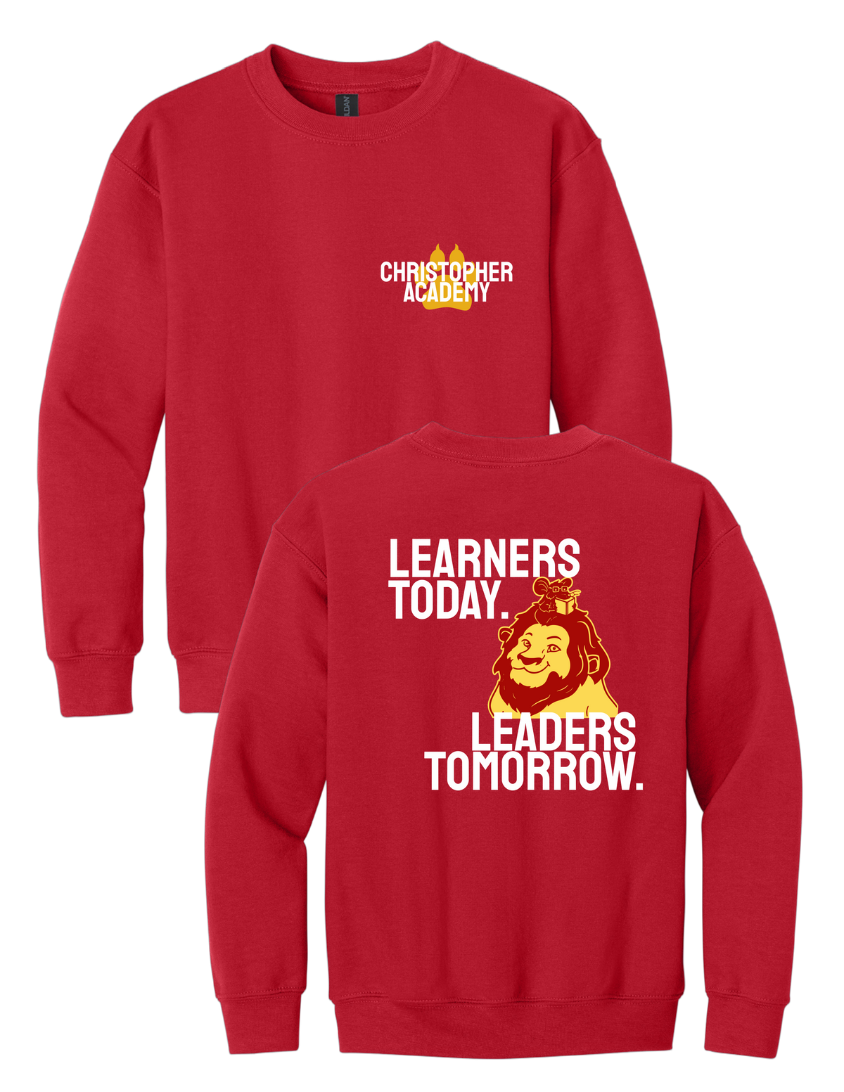 Youth Crewneck Sweatshirt Learners Today Design