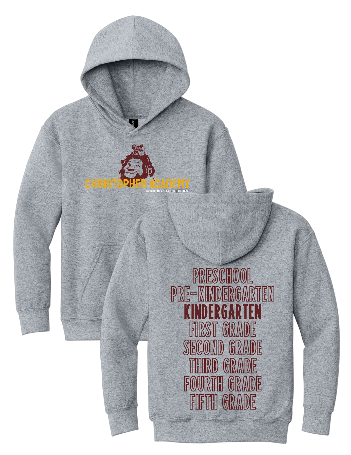 Youth Hooded Sweatshirt Grade Level Design