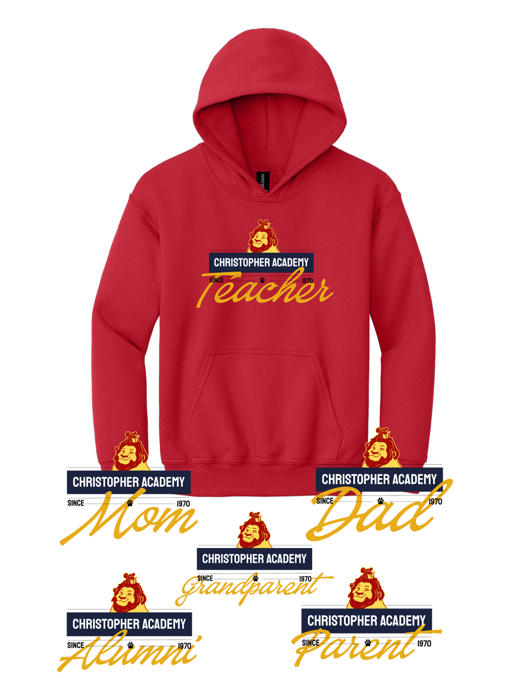 Adult hooded Sweatshirt Title Design