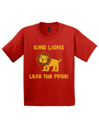 Youth Short Sleeve T-Shirt Kind Lions Design
