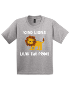 Youth Short Sleeve T-Shirt Kind Lions Design
