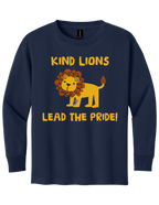 Youth Long Sleeve T-Shirt Kind Lions Design