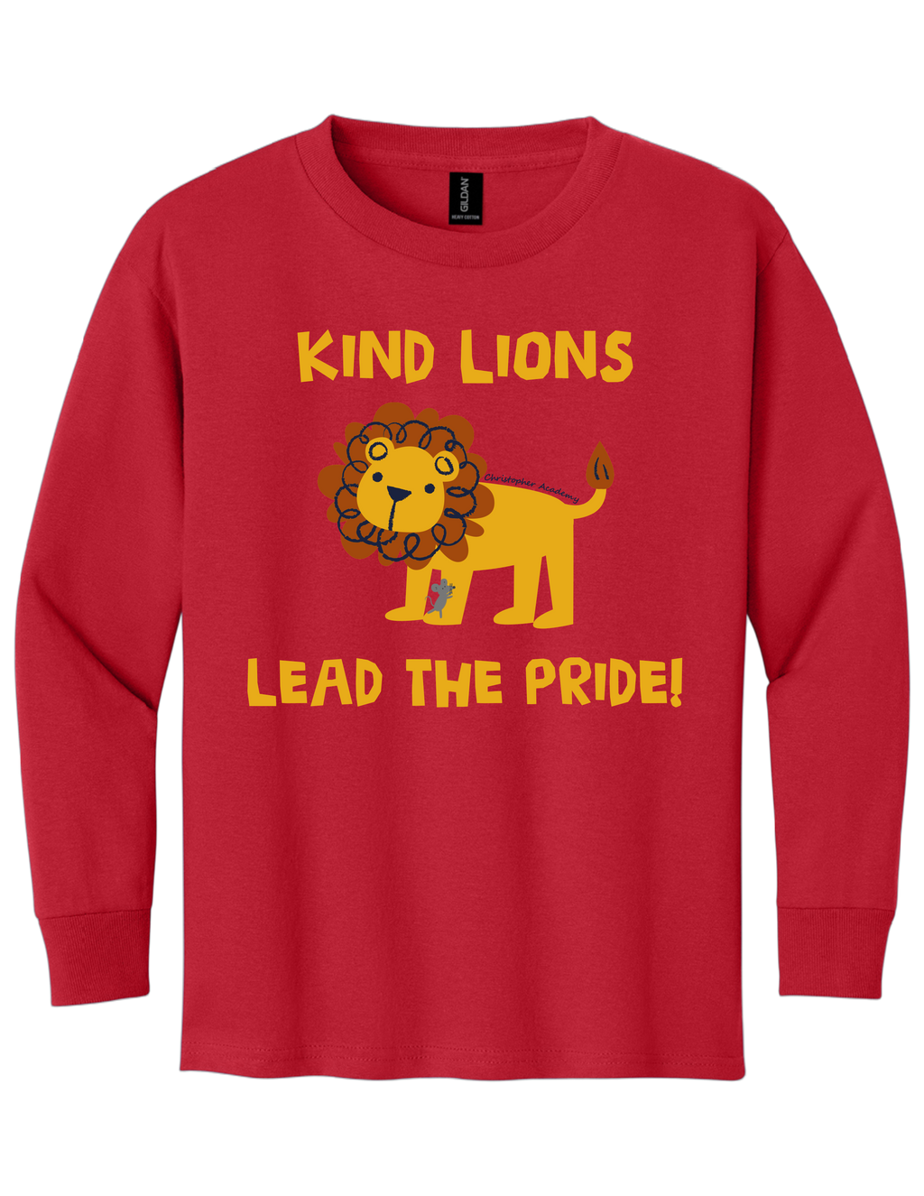 Youth Long Sleeve T-Shirt Kind Lions Design