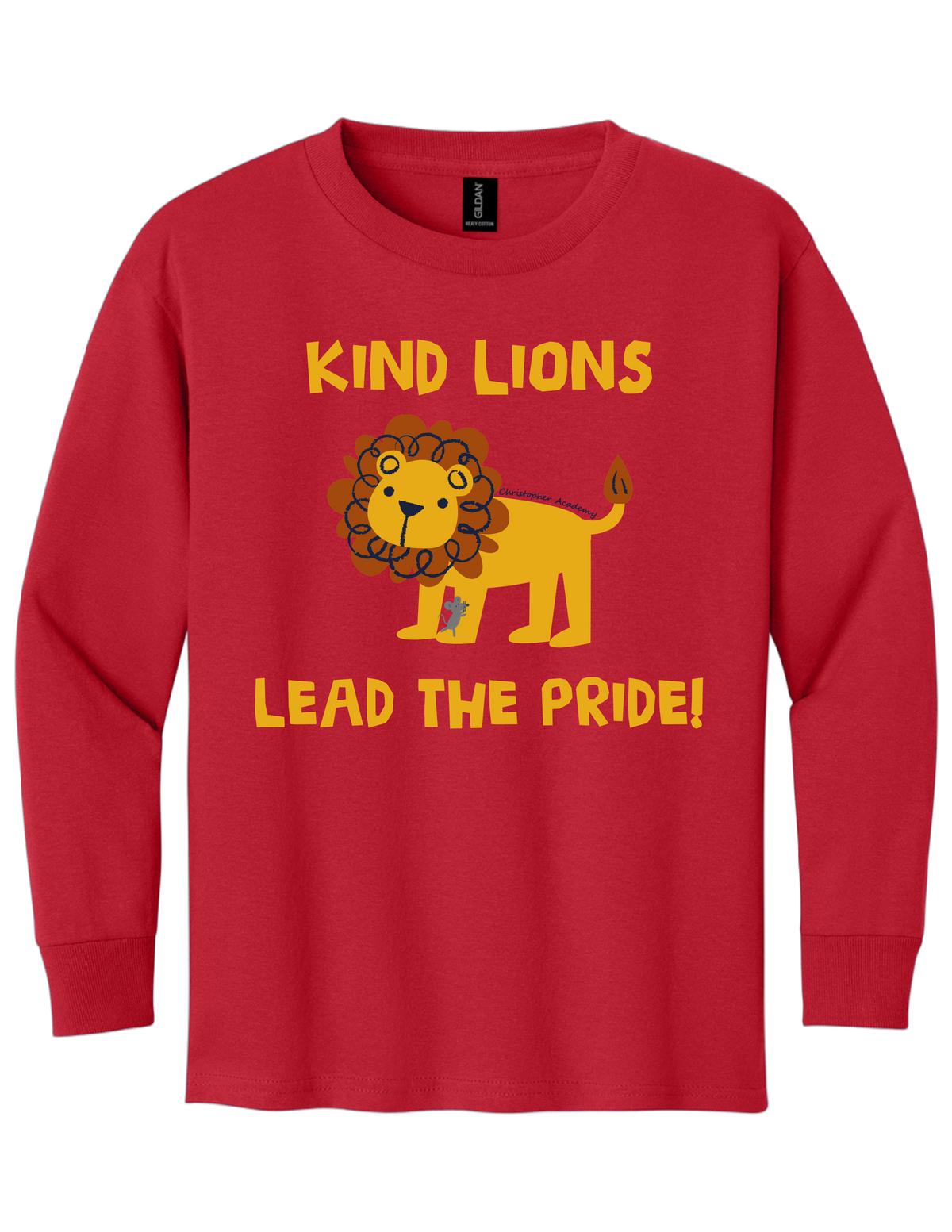 Youth Long Sleeve T-Shirt Kind Lions Design