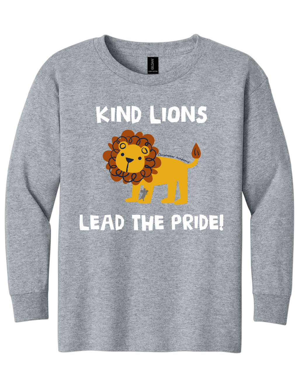 Youth Long Sleeve T-Shirt Kind Lions Design