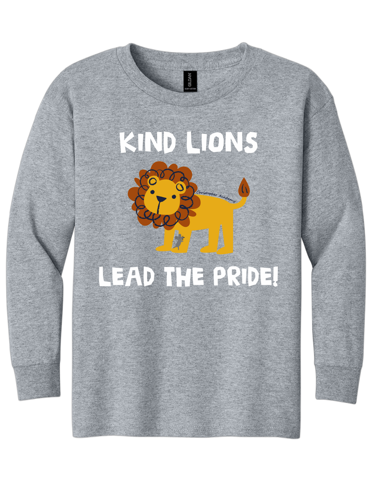 Youth Long Sleeve T-Shirt Kind Lions Design