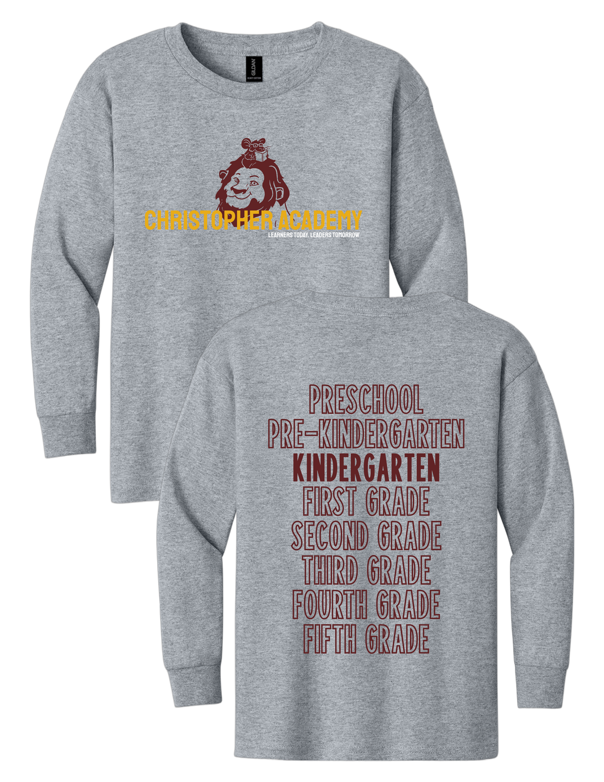 Youth Long Sleeve T-Shirt Grade Level Design