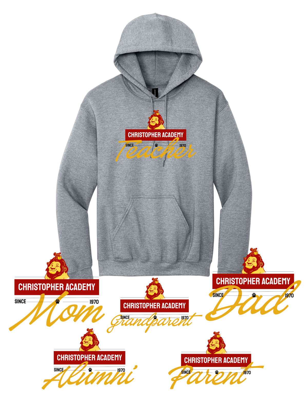 Adult hooded Sweatshirt Title Design