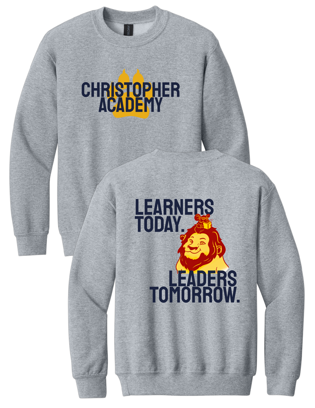 Youth Crewneck Sweatshirt Learners Today Design