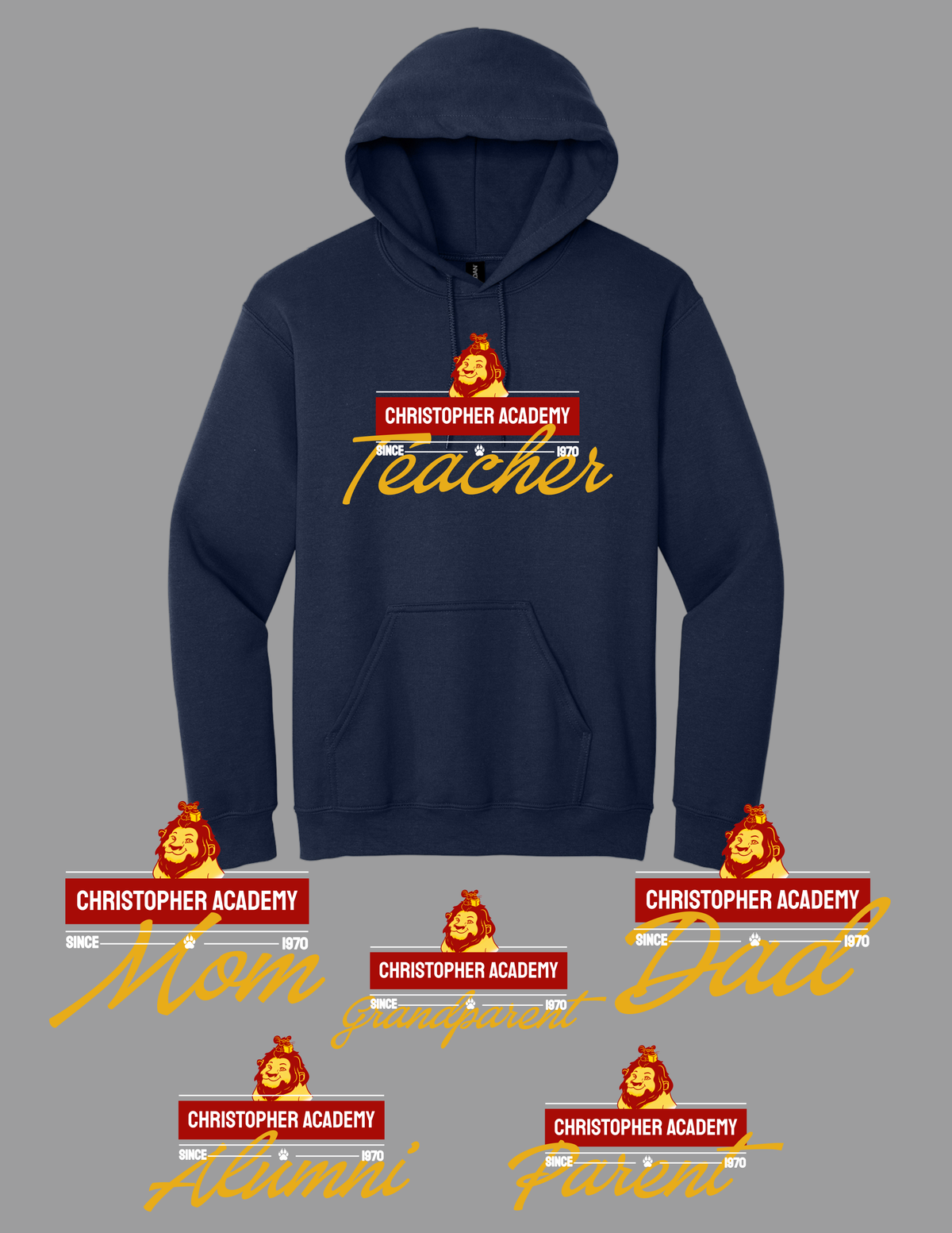 Adult hooded Sweatshirt Title Design
