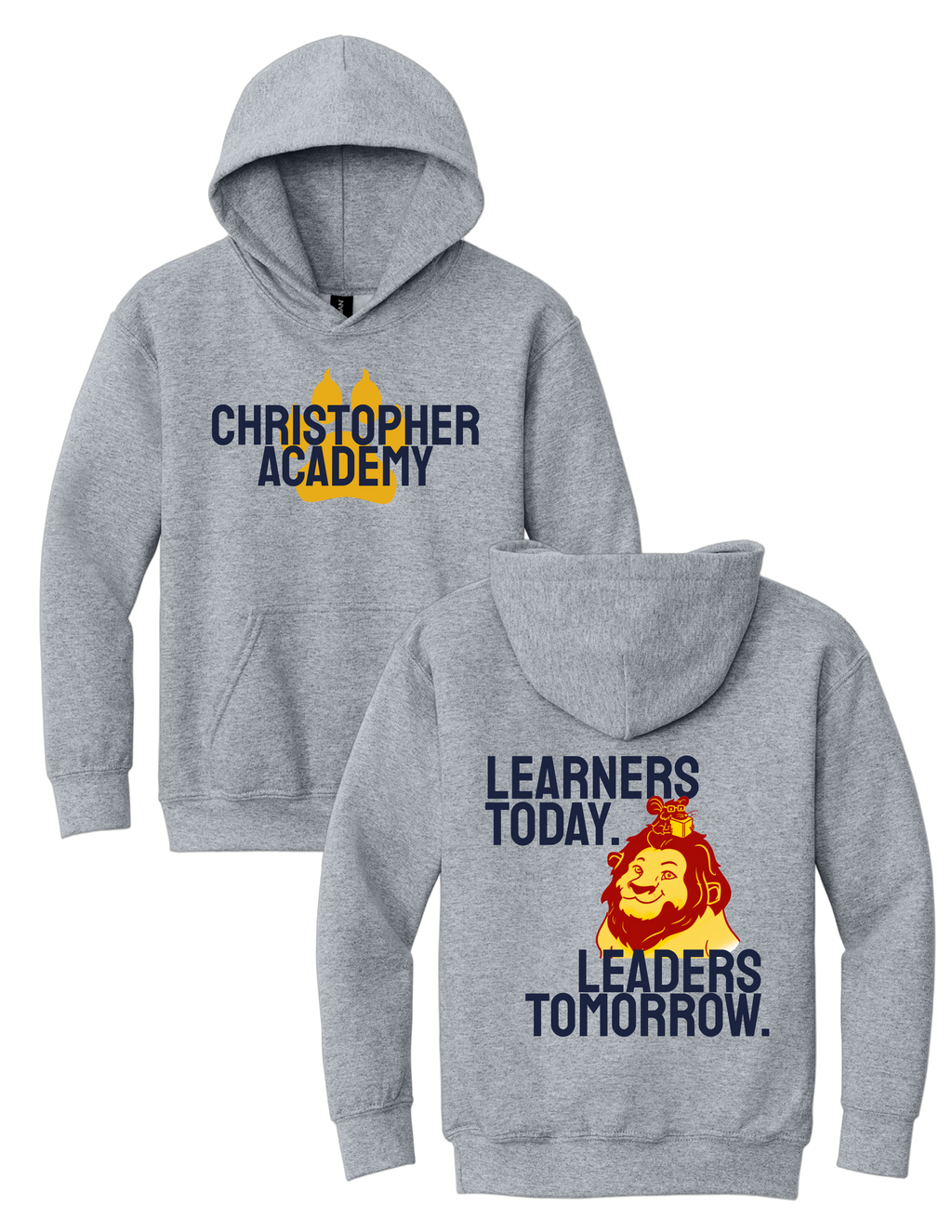 Youth Hooded Sweatshirt Learners Today Design