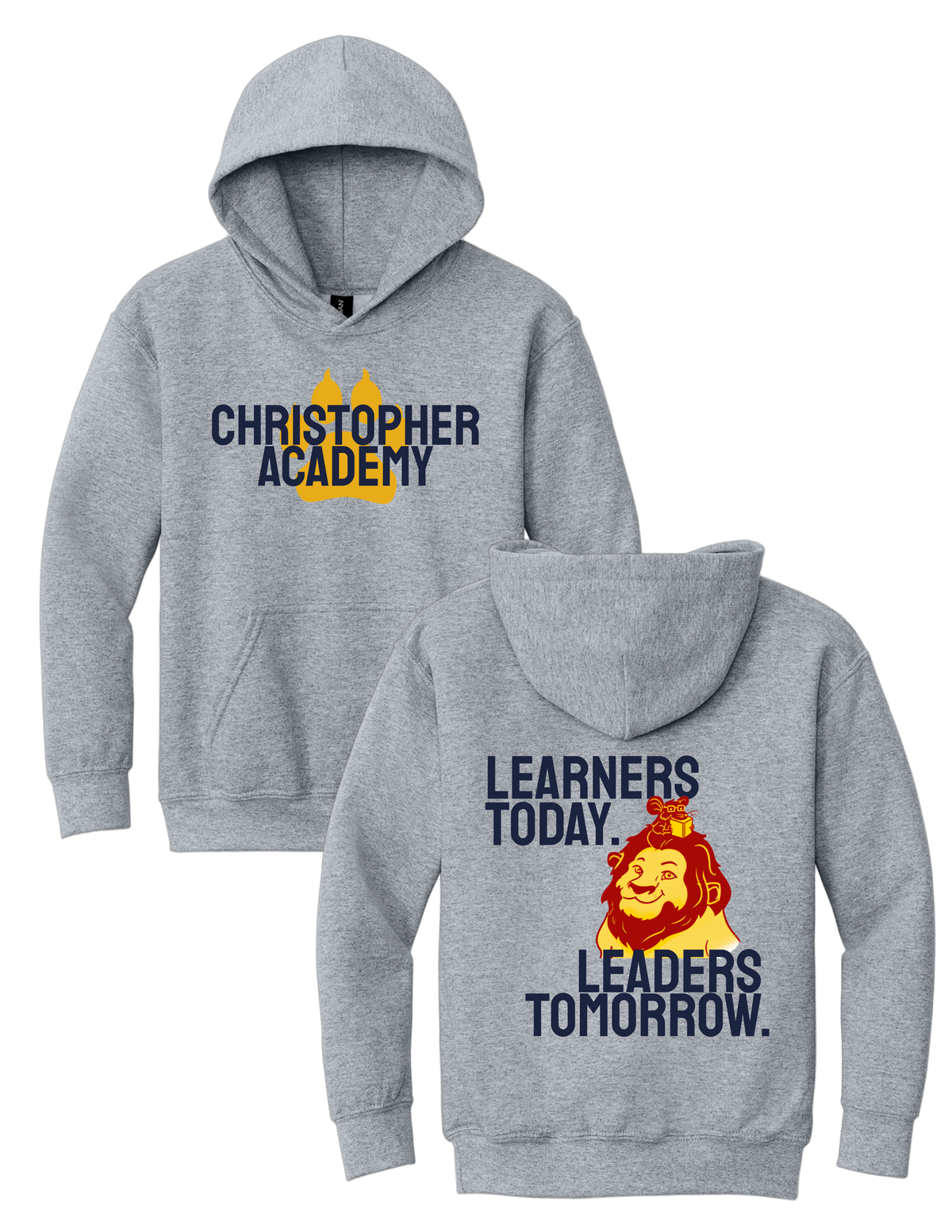Youth Hooded Sweatshirt Learners Today Design