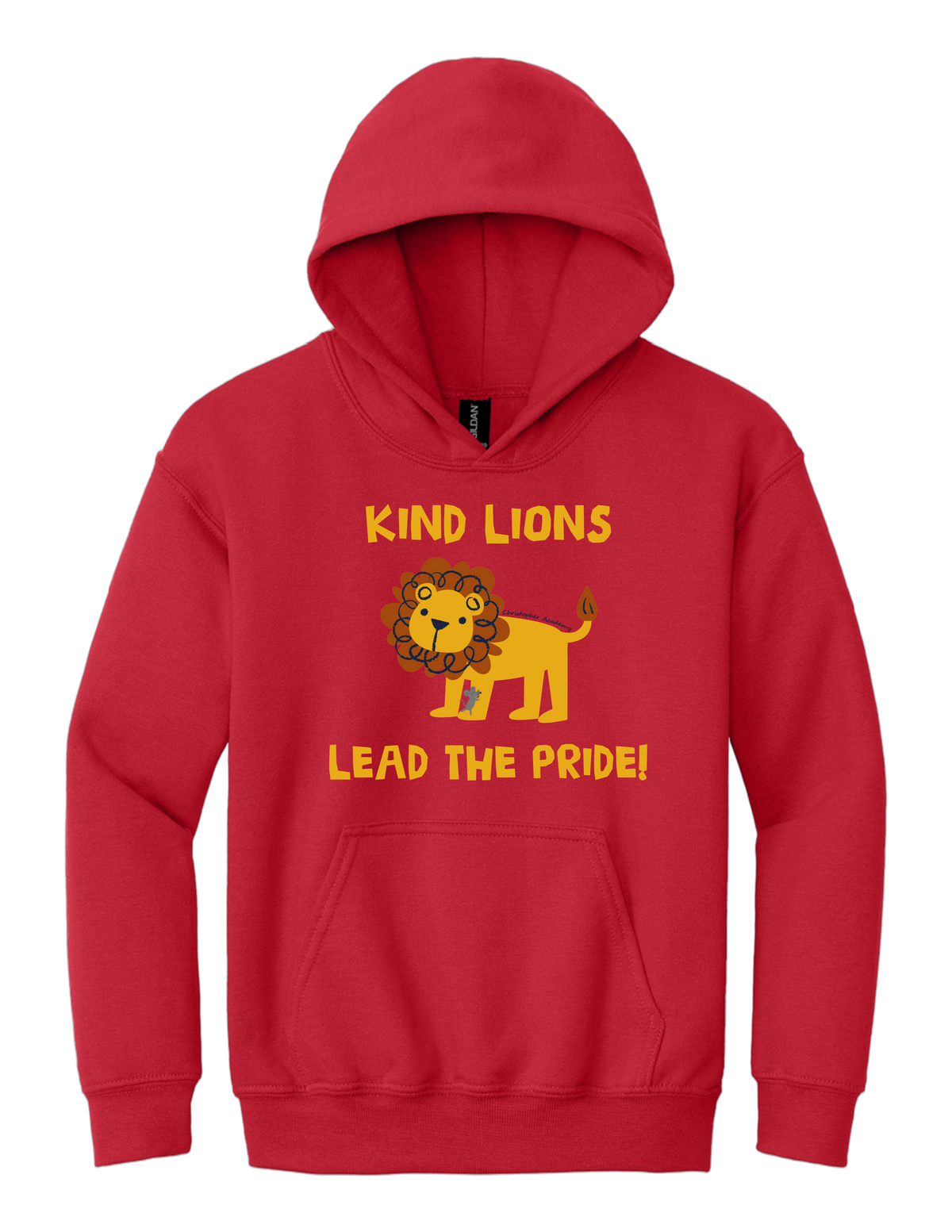 Youth Hooded Sweatshirt Kind Lions Design