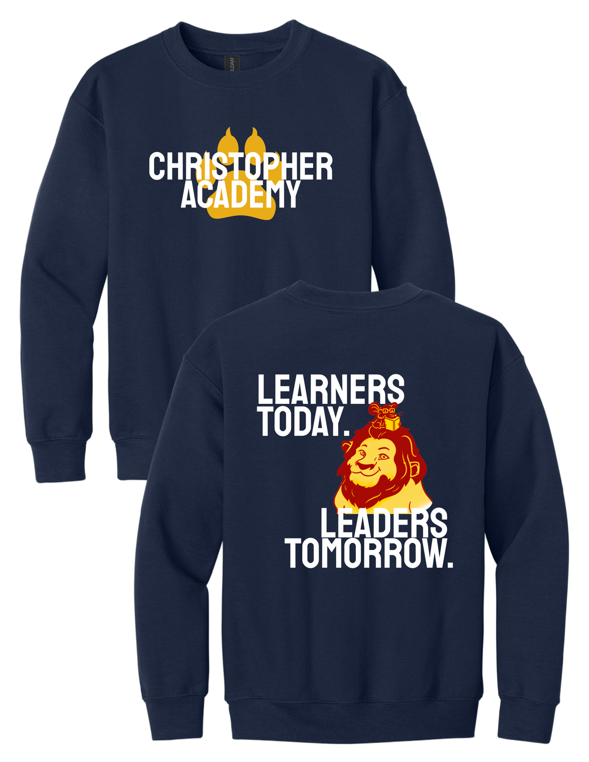 Youth Crewneck Sweatshirt Learners Today Design