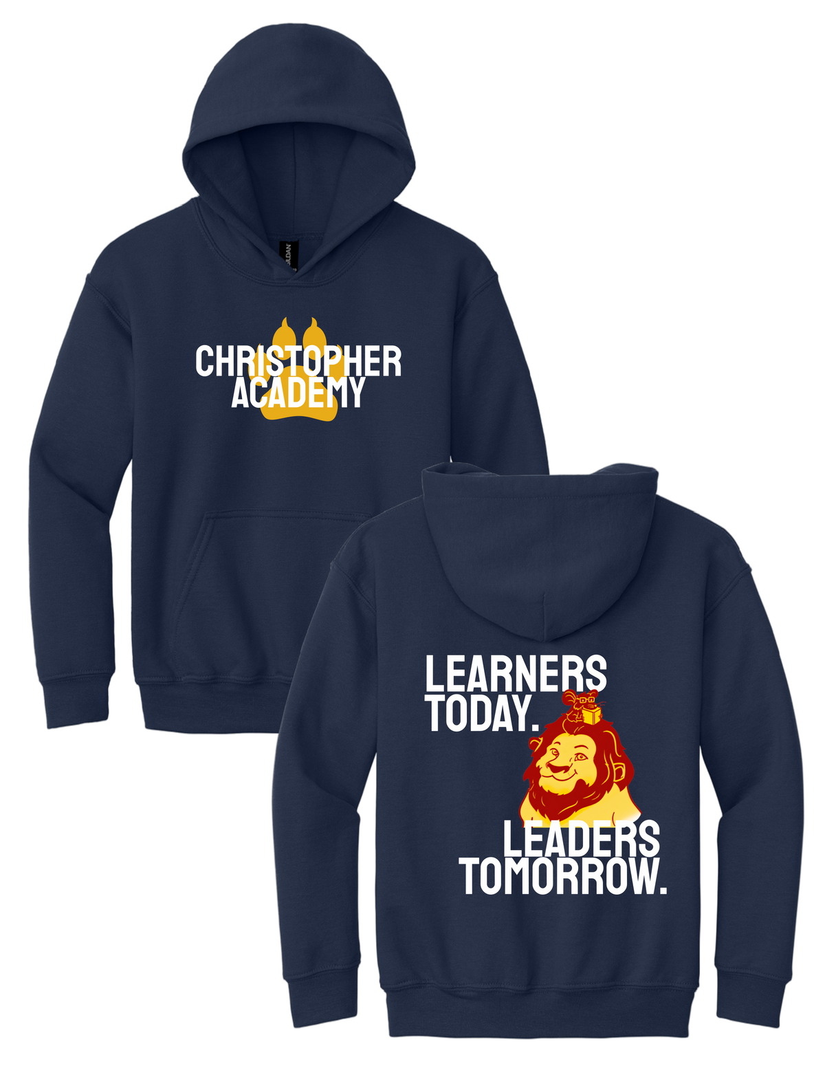 Youth Hooded Sweatshirt Learners Today Design