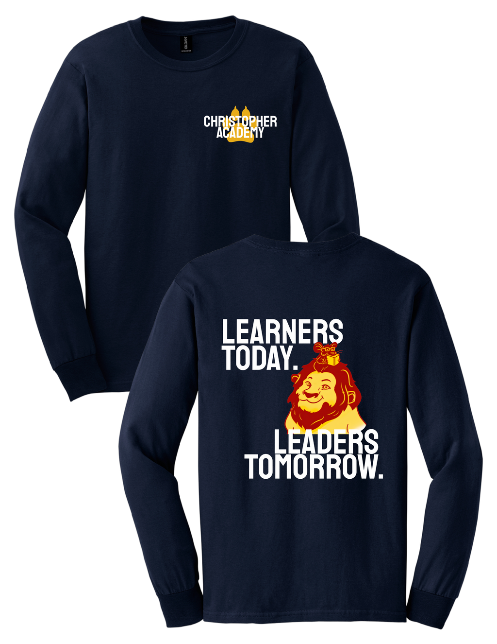 Adult Long Sleeve T-Shirt Learners Today Design