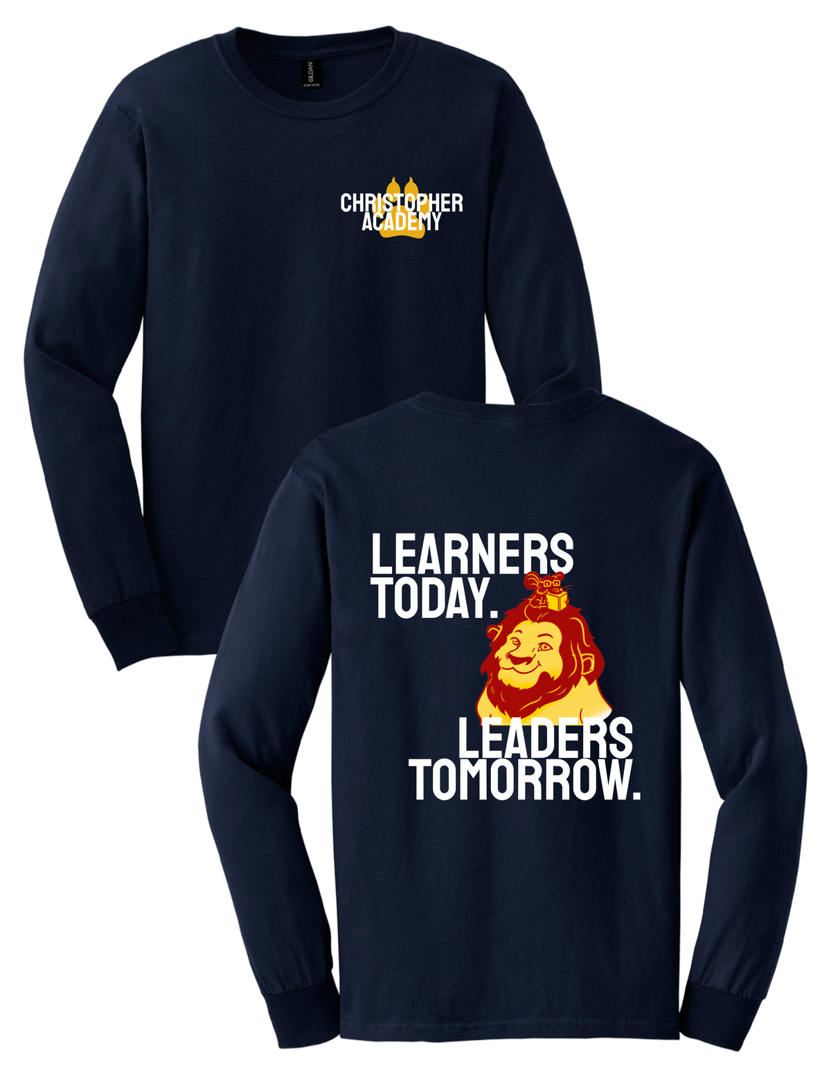 Adult Long Sleeve T-Shirt Learners Today Design