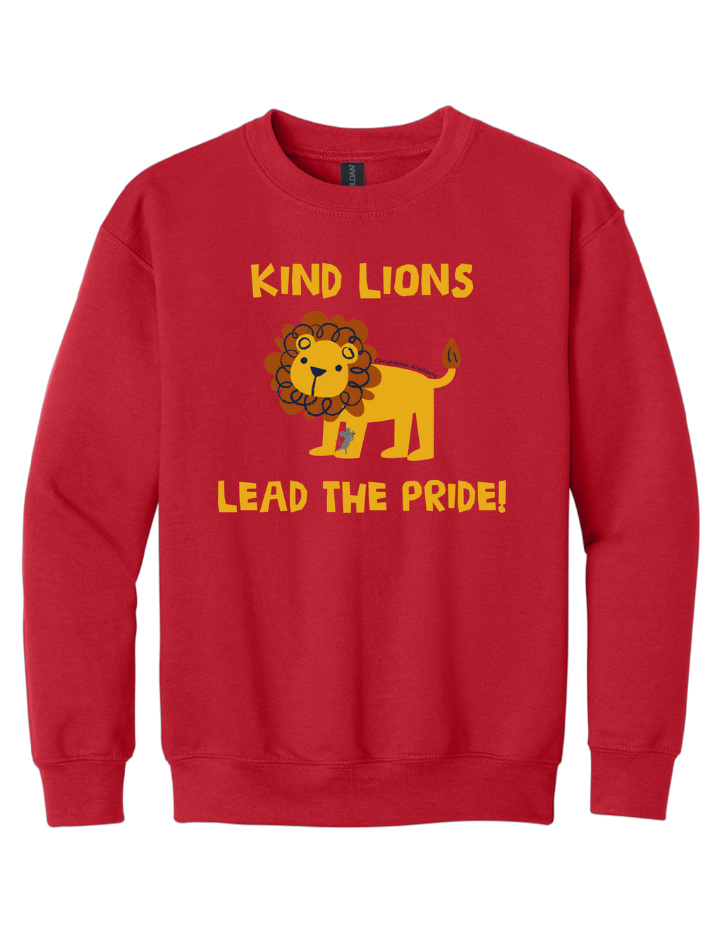 Youth Crewneck Sweatshirt Kind Lions Design