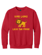 Youth Crewneck Sweatshirt Kind Lions Design