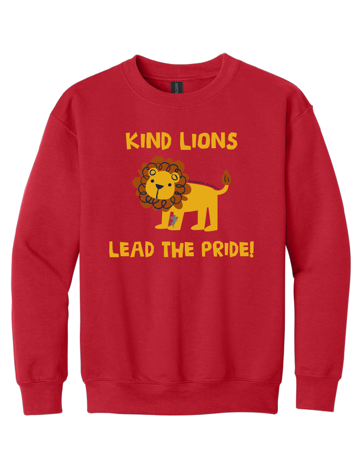Youth Crewneck Sweatshirt Kind Lions Design