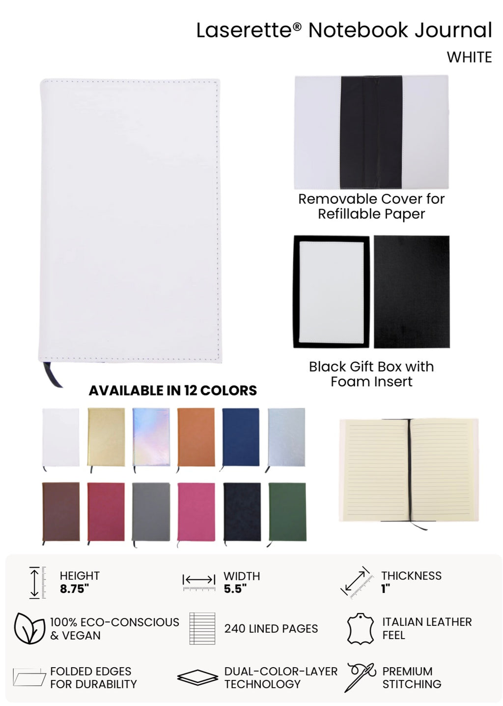 Leatherette Notebook Journal