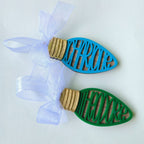 Personalized Christmas Name Ornament | Wood & Mirrored Acrylic