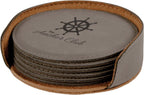 Leatherette Coaster Set