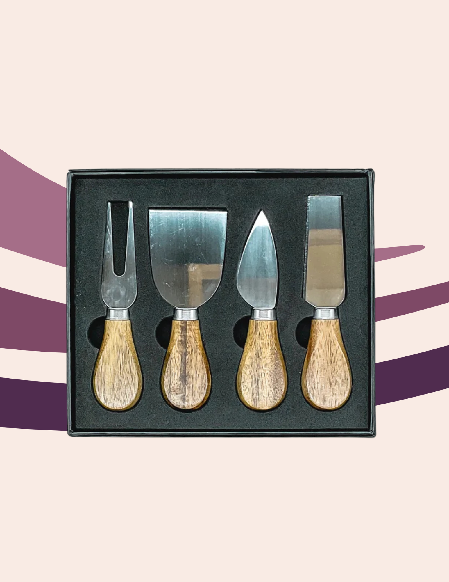 Acacia Wood Cheese Knife Set