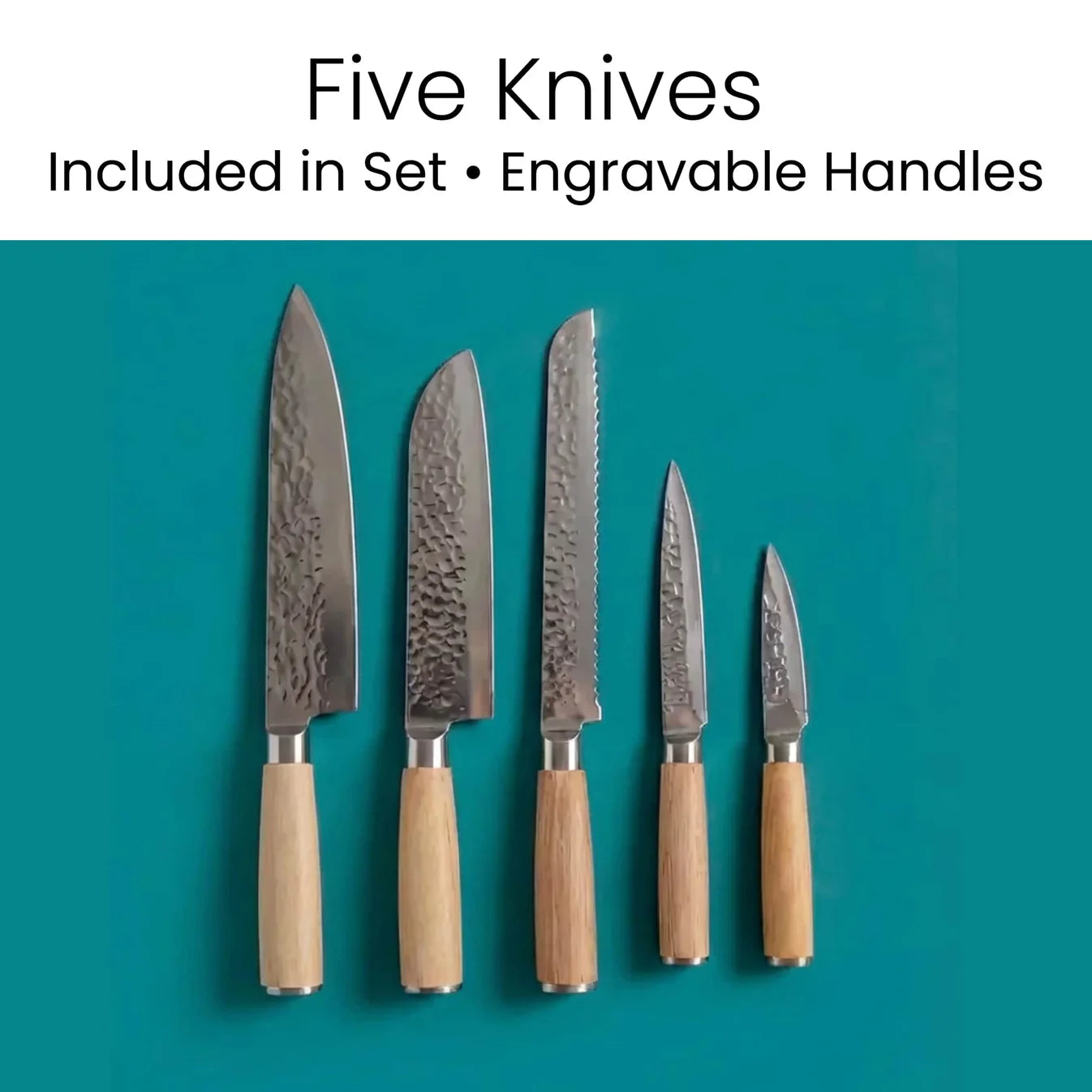 Kitchen Knife Set with Magnetic Block Stand