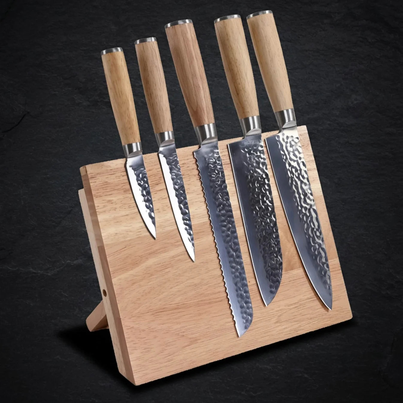 Kitchen Knife Set with Magnetic Block Stand