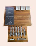 Personalized Acacia Charcuterie Board Set | Custom Engraved Slate