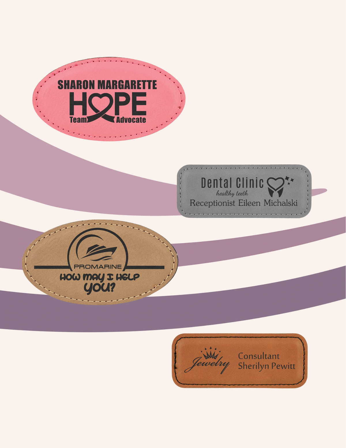 Leatherette Name Badge