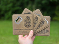 Custom military bottle opener coaster going away gift