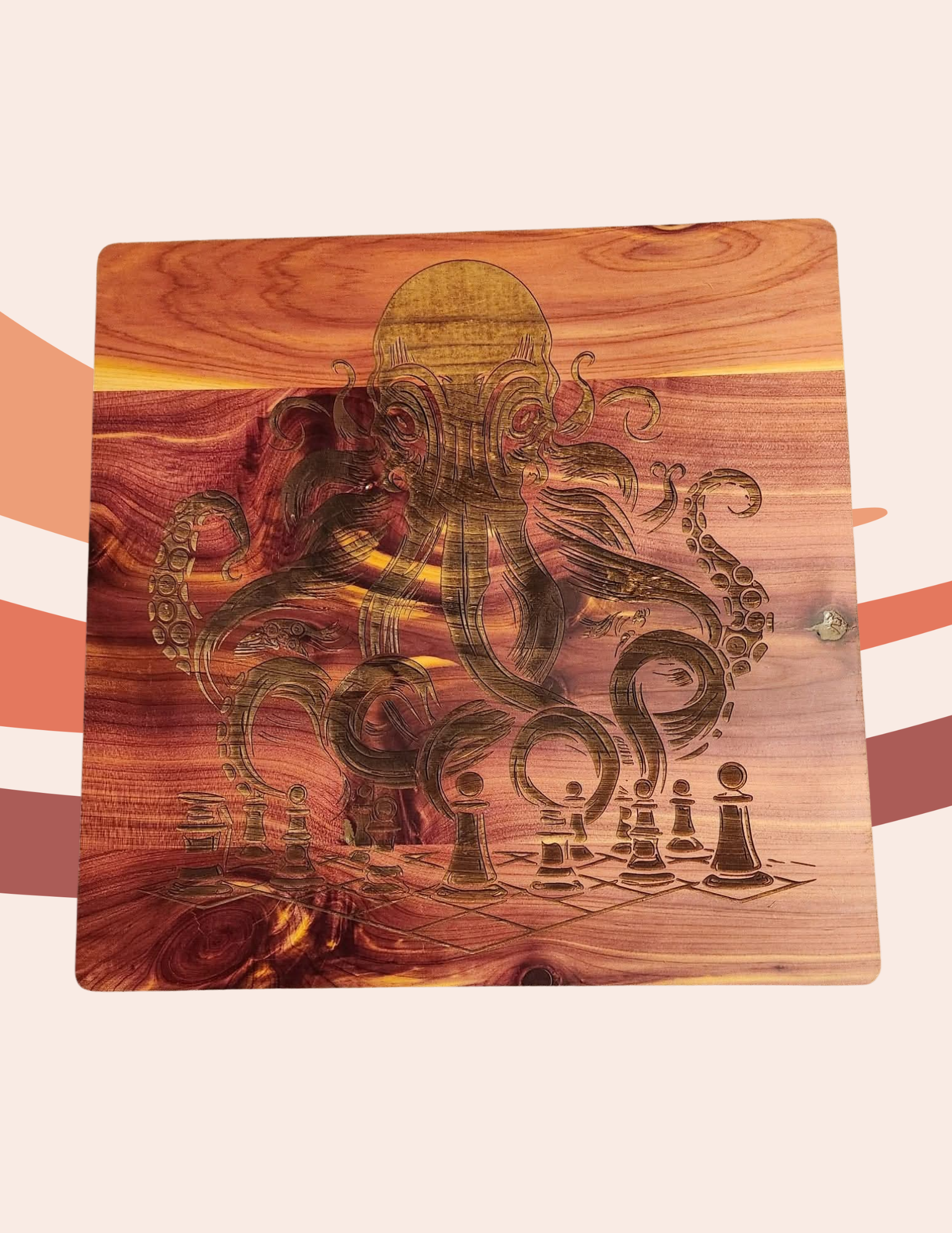 Custom Wooden Chess Board | Aromatic Cedar & Clear Acrylic Personalized Chess Set