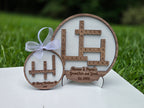 Personalized Family Name Sign | Custom Wood Tile with Pet Names